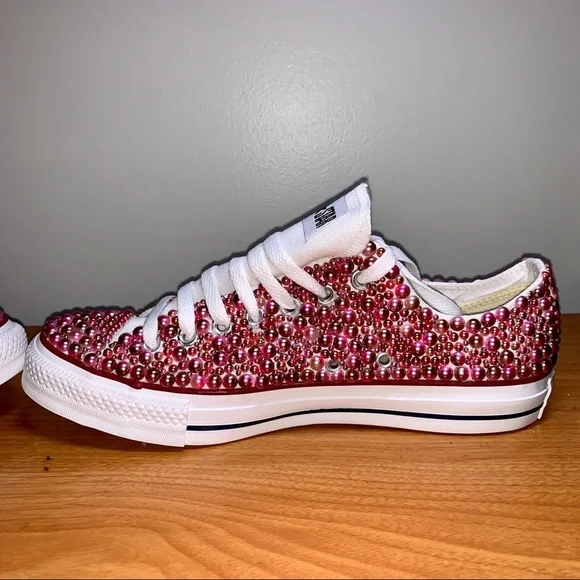 Converse Pearl Encrusted Statment Sneaker
